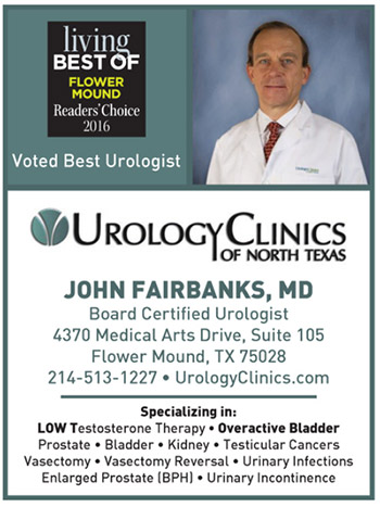 Dr. John Fairbanks recognized in Living Magazine's Best of Flower Mound