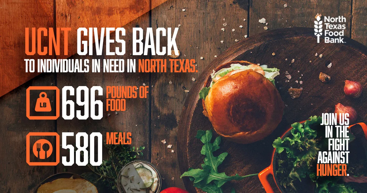 UCNT canned food drive North Texas Food Bank