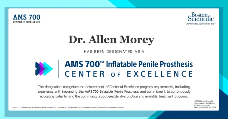 Dr. Allen Morey Dr. Morey AMS700 Center of Excellence Inflatable Penis Prosthetic